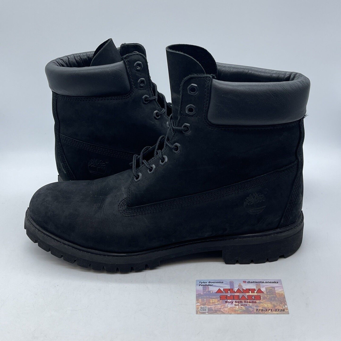 Size 12 - Timberland Men 6 INCH Premium Boot  Black Suede Leather (10073A3935)