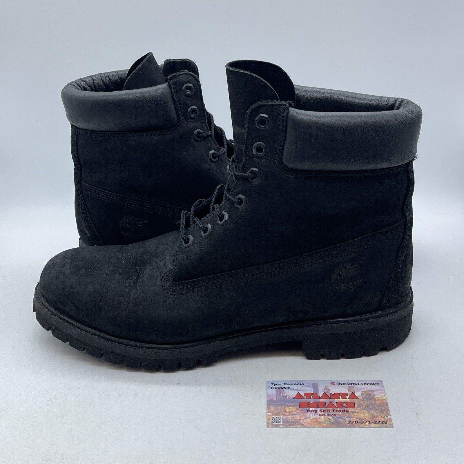 Size 12 - Timberland Men 6 INCH Premium Boot  Black Suede Leather (10073A3935)