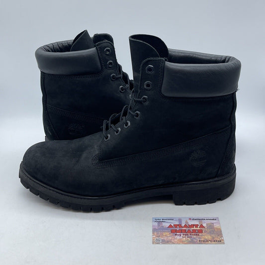 Size 12 - Timberland Men 6 INCH Premium Boot  Black Suede Leather (10073A3935)