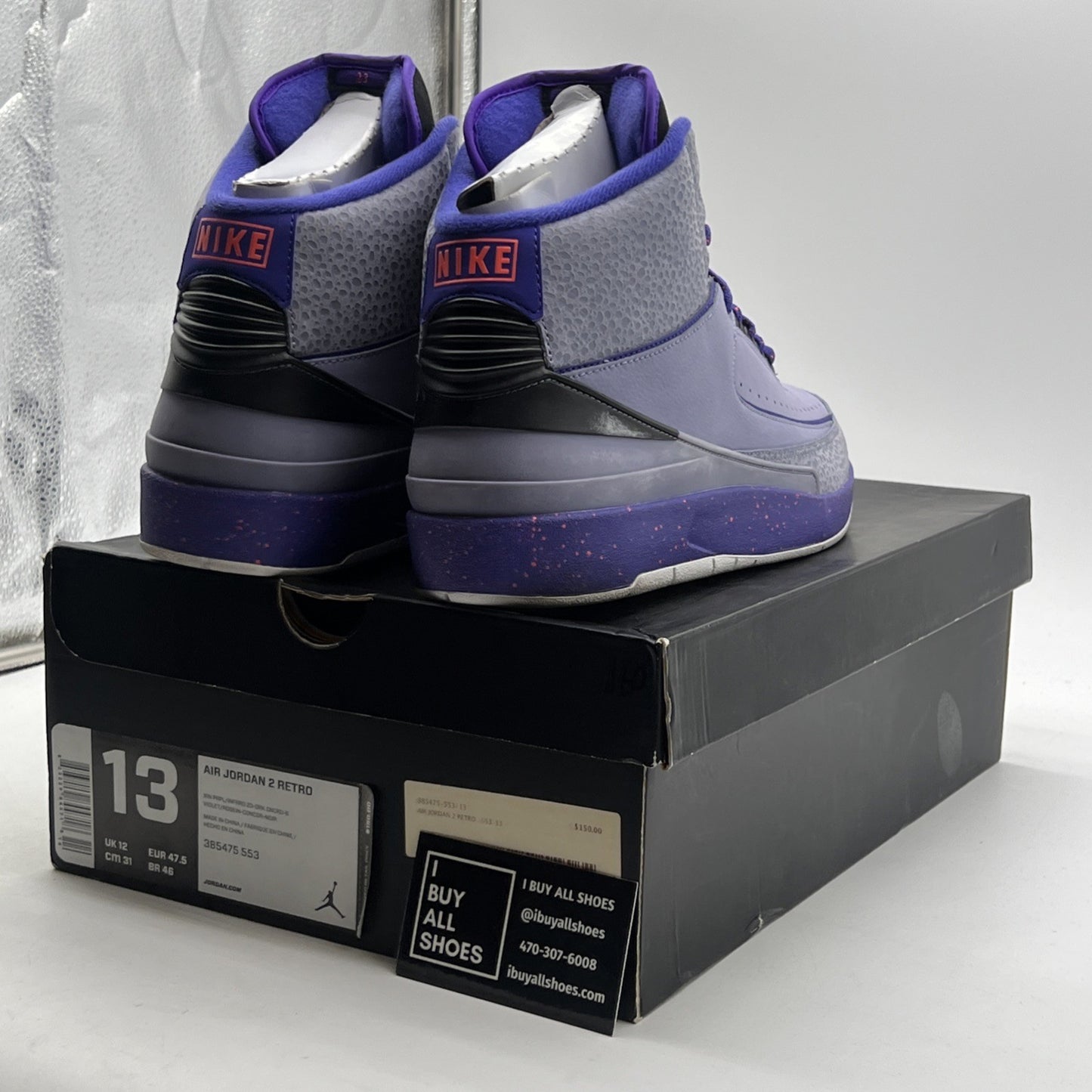 Size 13 - Air Jordan 2 Retro Iron Purple (385475-553)