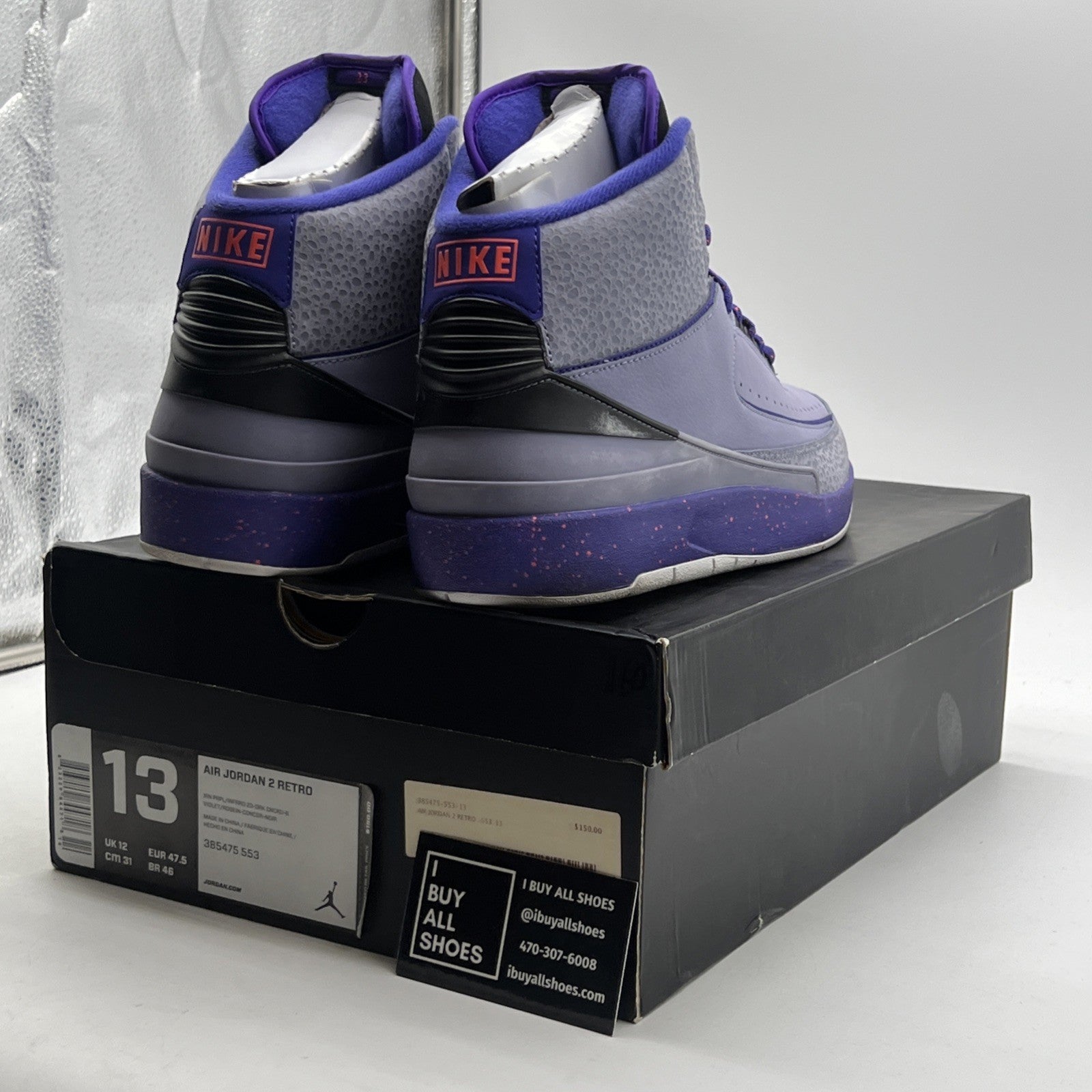 Size 13 - Air Jordan 2 Retro Iron Purple (385475-553)