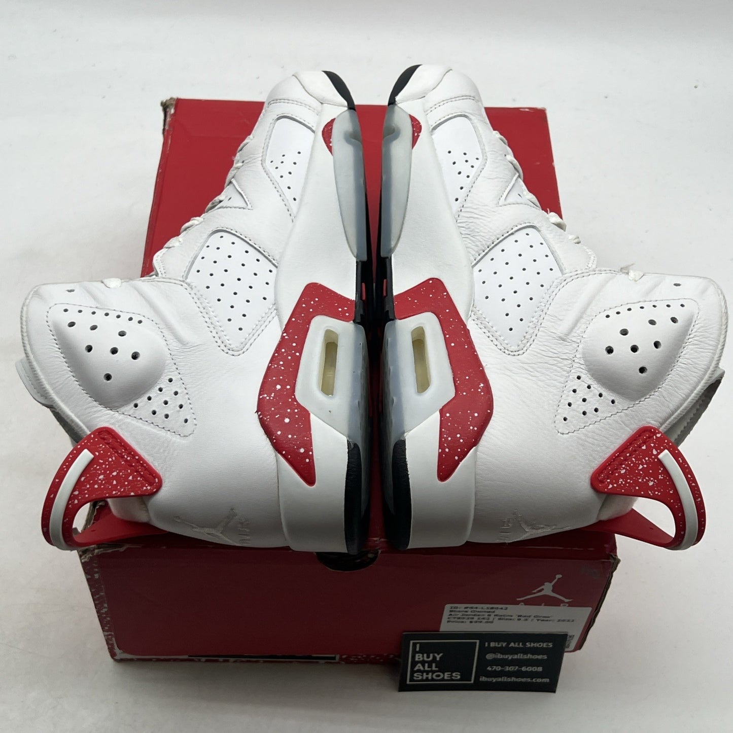 Size 9.5 - Air Jordan 6 White and University Red 2022 (CT8529-162)