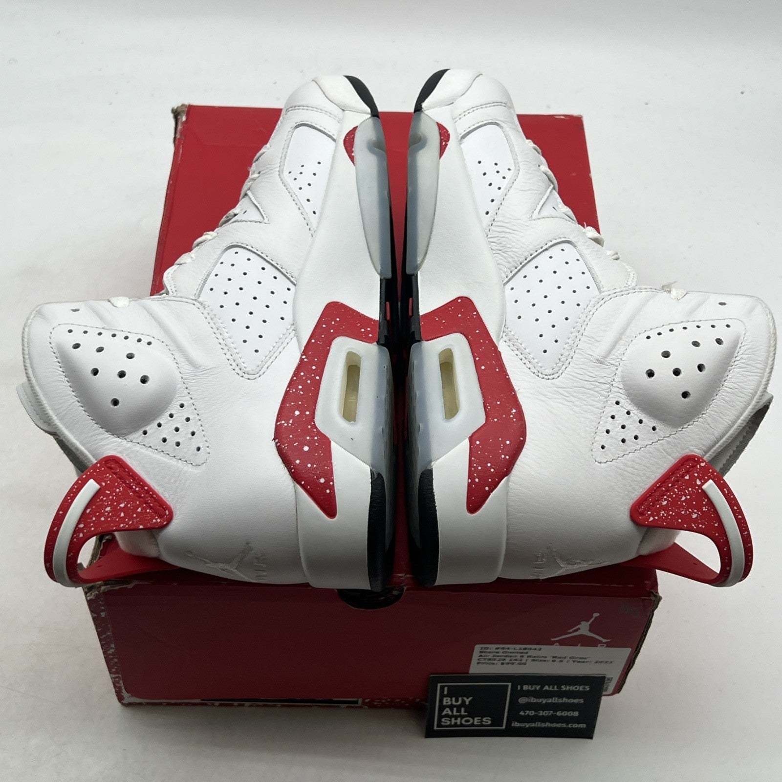 Size 9.5 - Air Jordan 6 White and University Red 2022 (CT8529-162)