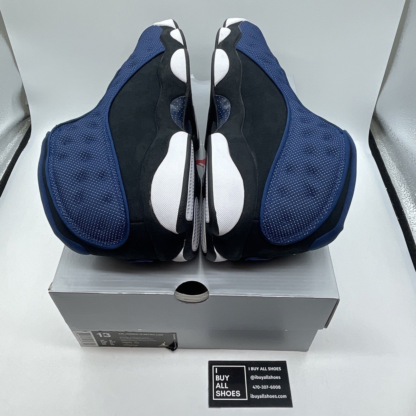 Size 13 - Air Jordan 13 Retro 2017 Low Brave Blue Black Suede (310810-407)