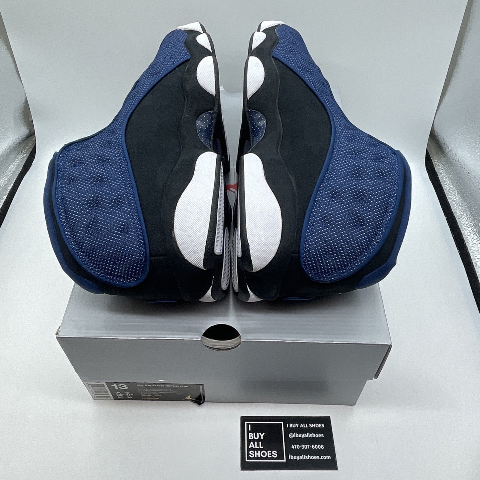 Size 13 - Air Jordan 13 Retro 2017 Low Brave Blue Black Suede (310810-407)