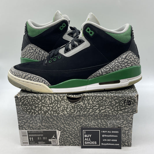 Size 11 - Jordan 3 Retro Mid Pine Green Grey Black Suede (CT8532-030)