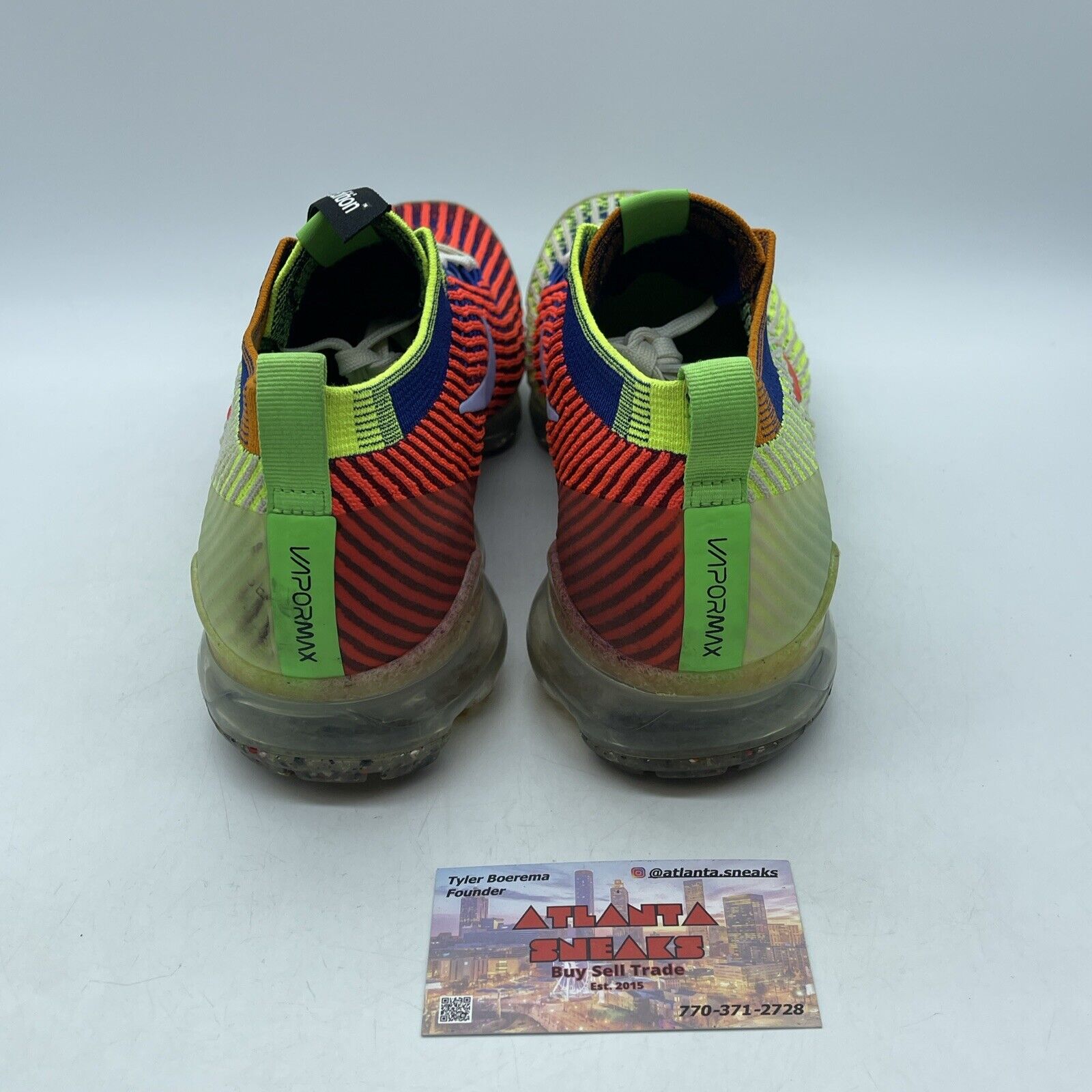 Size 10 - Nike Air VaporMax Flyknit 3 Exeter Edition Blue Red Suede (DH1307-200)