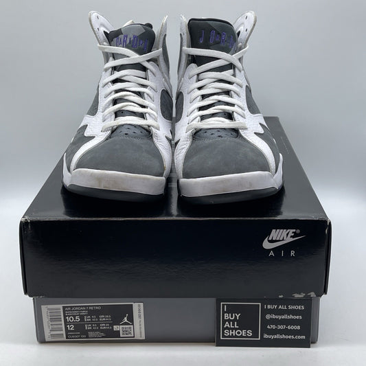 Size 10.5 - Air Jordan 7 Retro 2021 Flint Gray White Suede Leather (CU9307-100)
