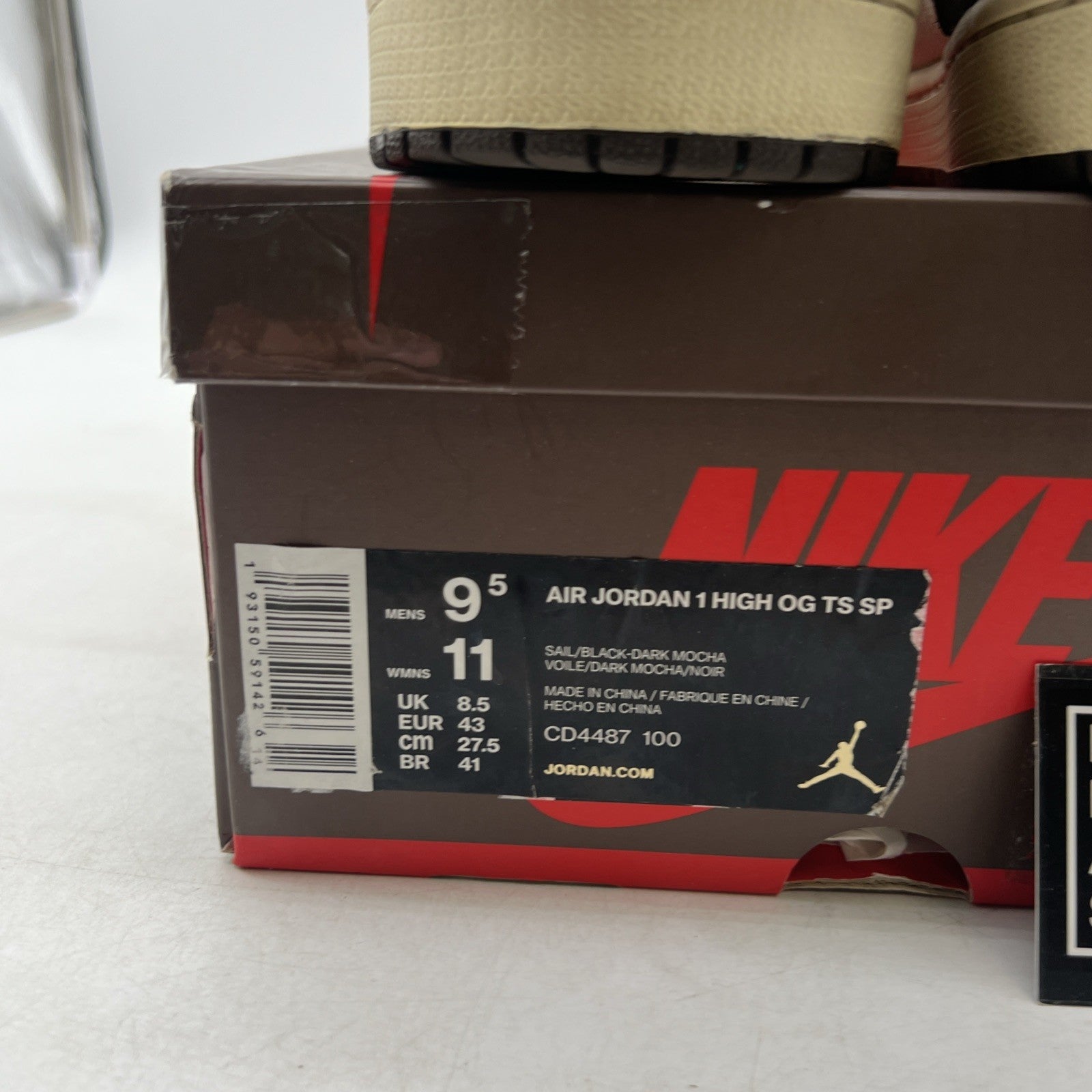Size 9.5 - Air Jordan 1 Retro OG x Travis Scott High Mocha (CD4487-100)