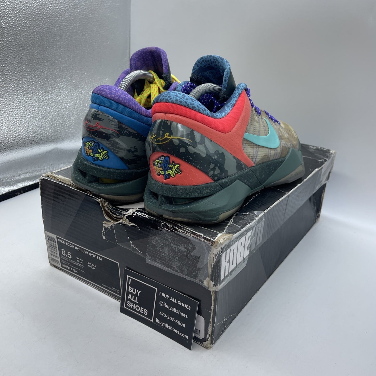 Size 8.5 - Nike Zoom Kobe 7 System What The Kobe Black Black (488371-200)