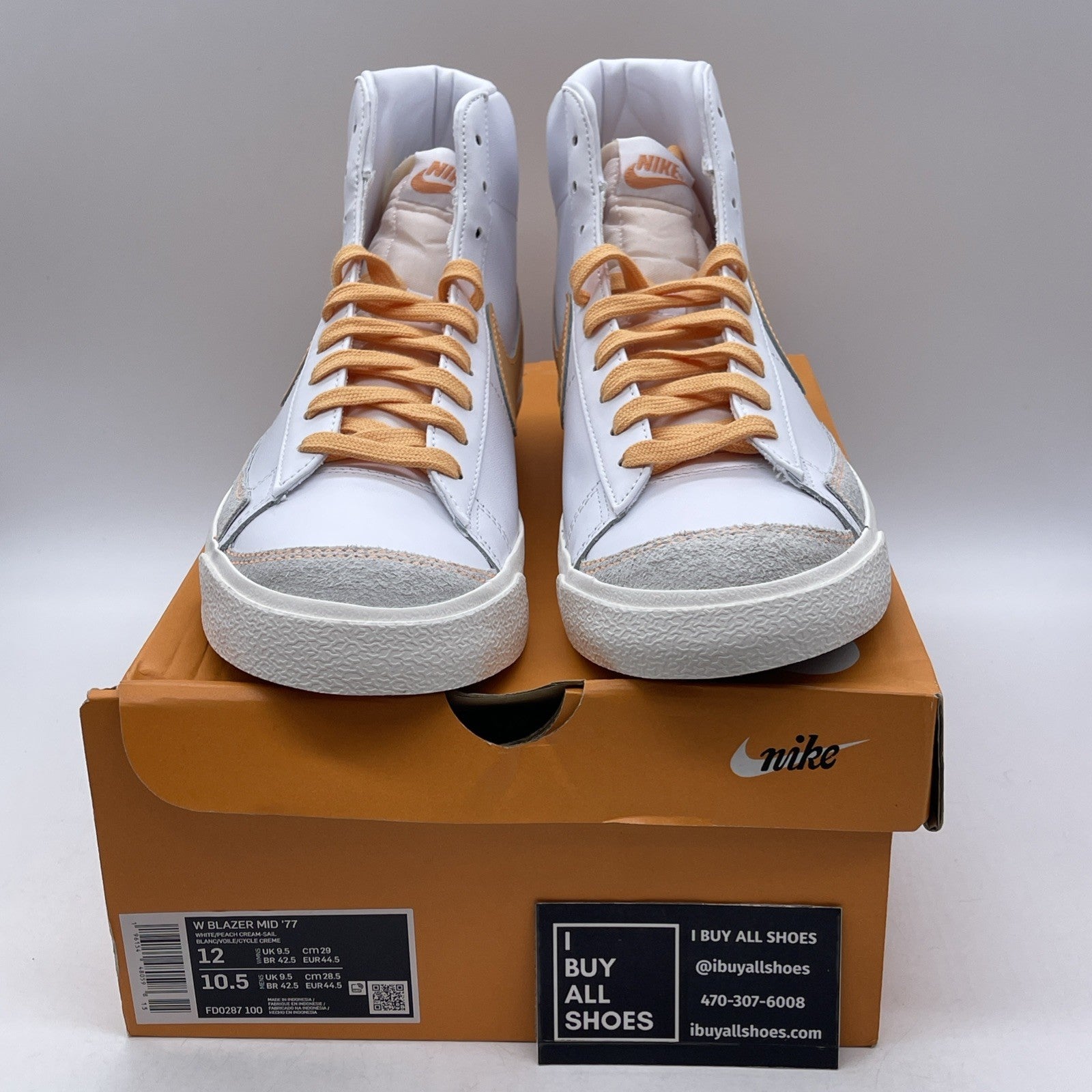 Size 13W - Nike Blazer '77 Mid White Peach (FD0287-100)