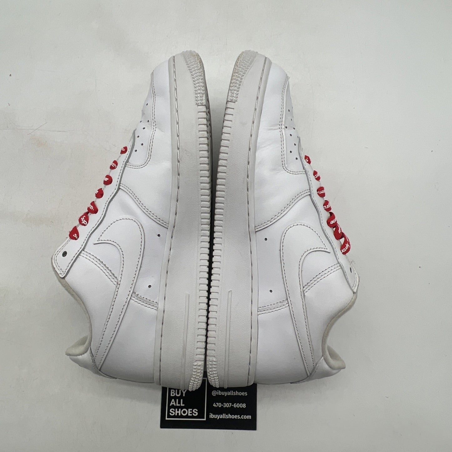 Size 8 - Nike Air Force 1 x Supreme Low Box Logo - White (CU9225-100)