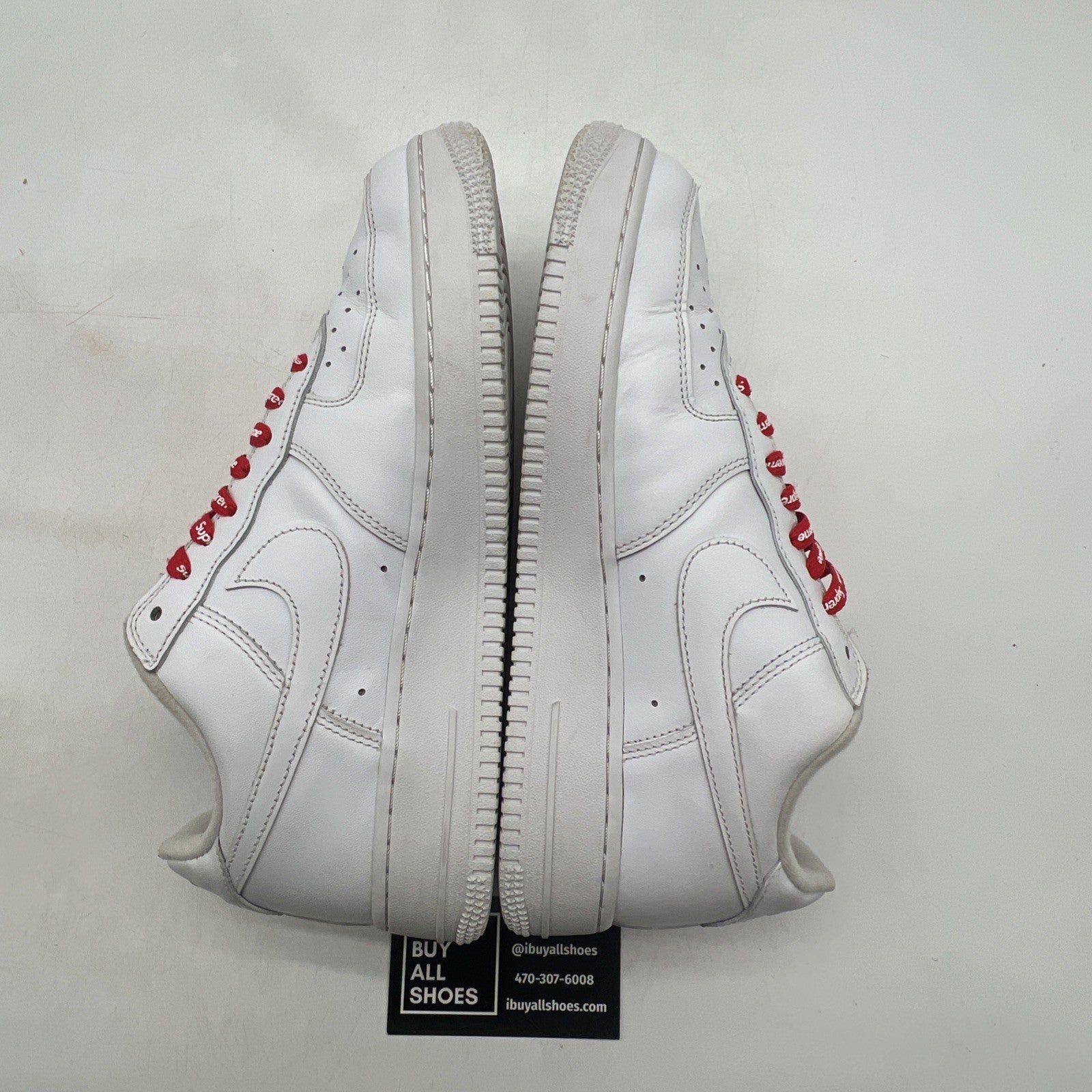 Size 8 - Nike Air Force 1 x Supreme Low Box Logo - White (CU9225-100)
