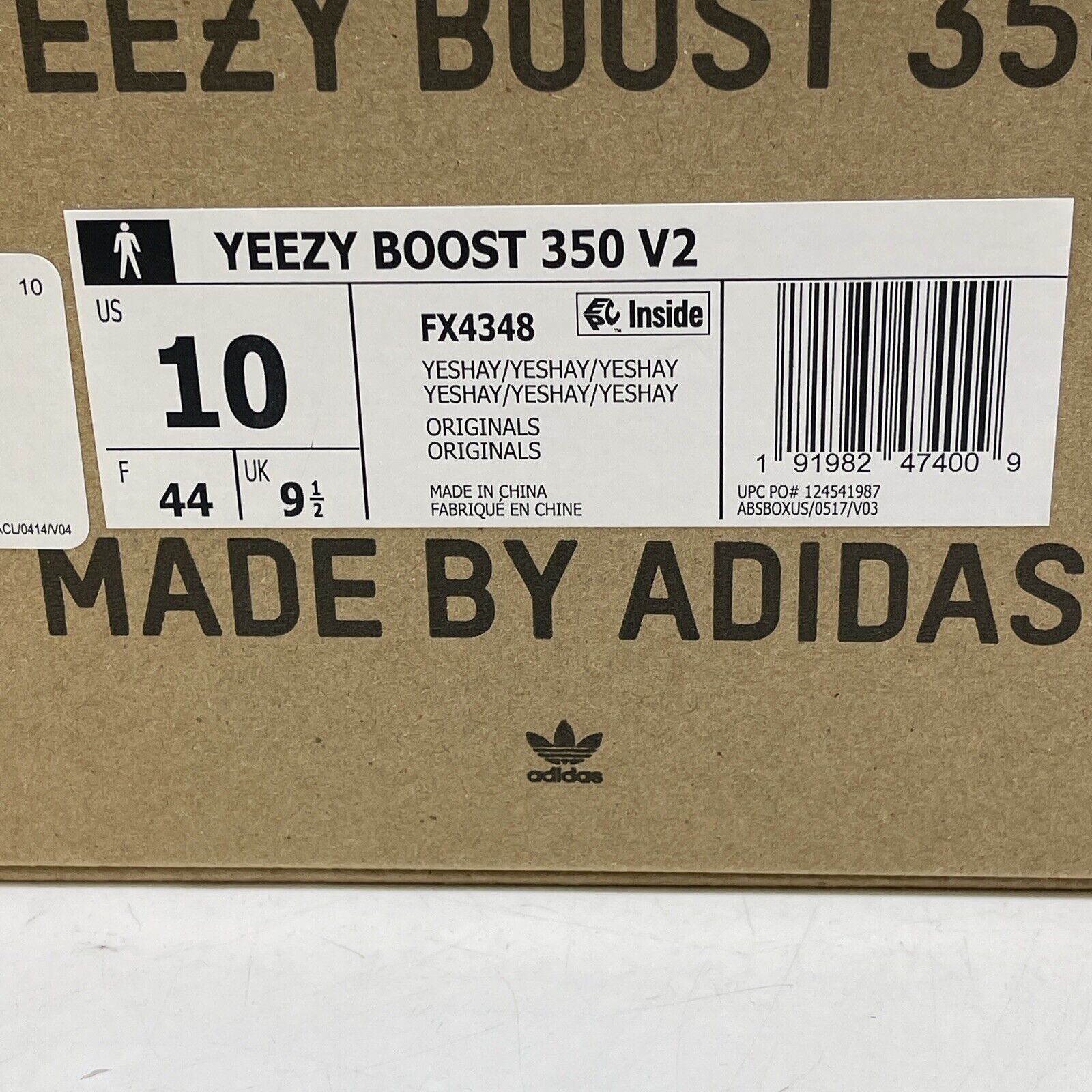 Size 10 - adidas Yeezy Boost 350 V2 Yeshaya Non-Reflective Blue White (FX4348)