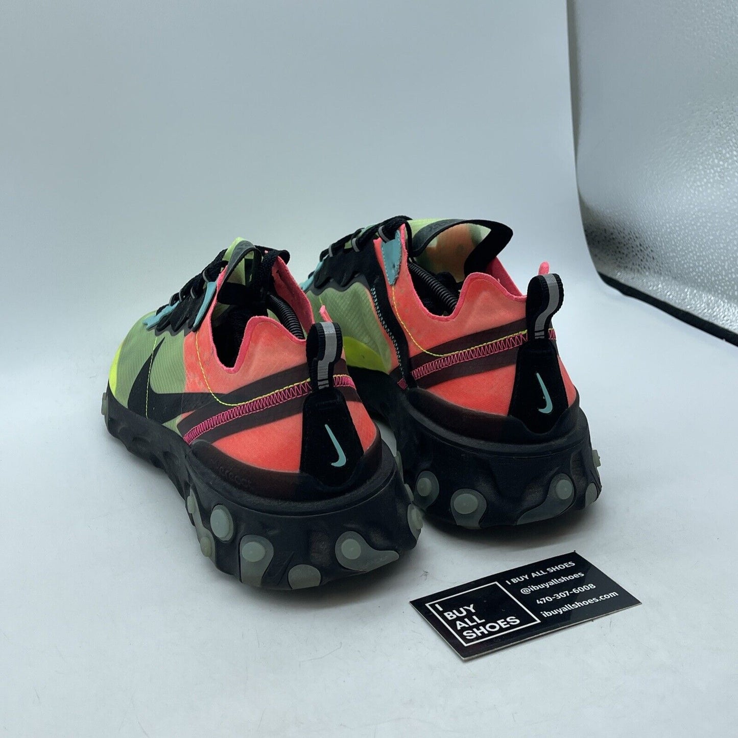 Size 13 - Nike React Element 87 Hyper Fusion Pink Blue Black Suede (AQ1090-700)