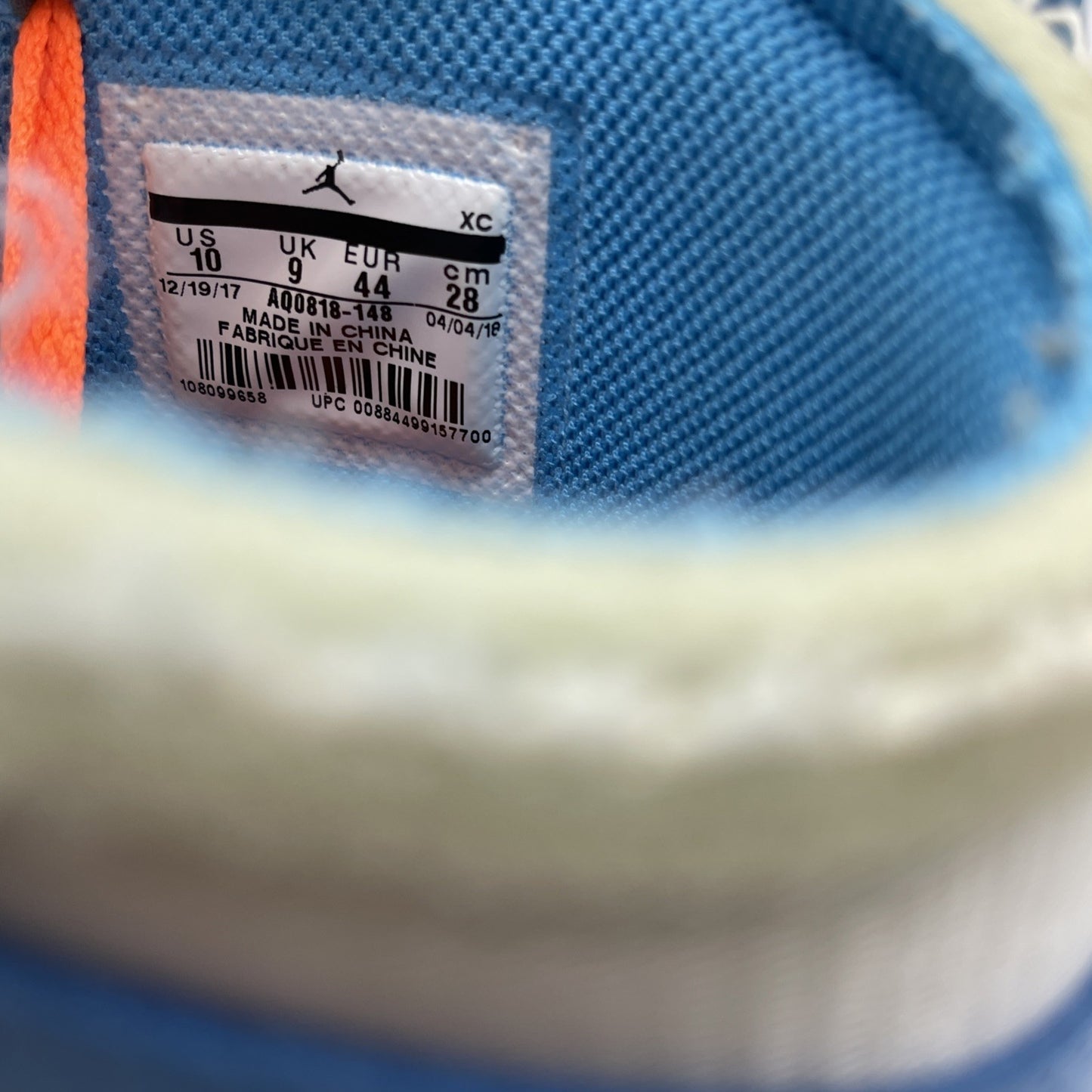 Size 10 - Jordan 1 Retro OG x Off-White High UNC Blue Leather (AQ0818-148)
