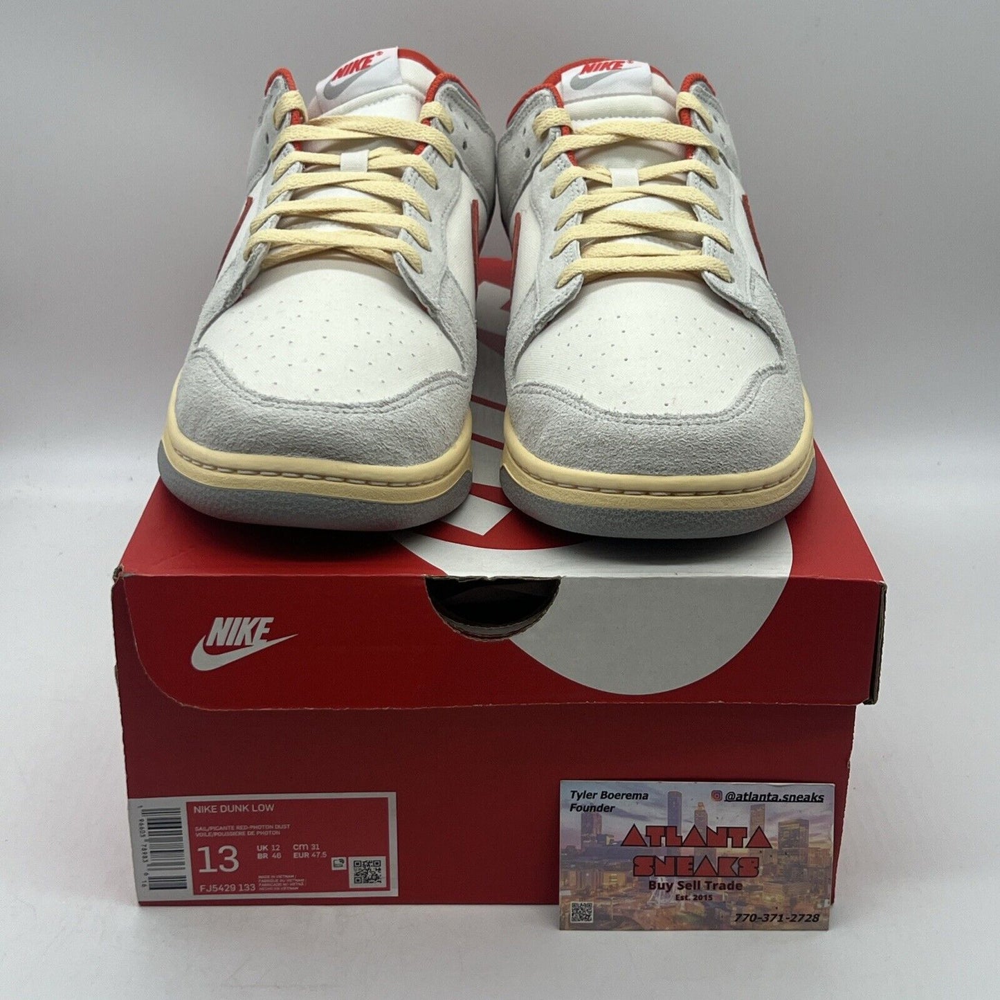 Size 13 - Nike Dunk Low Athletic Department - Picante Red Brand New Og All DS