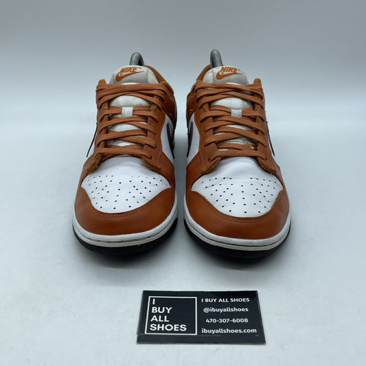 Size 9W - Nike Dunk Low Bronze Eclipse Orange White Leather (DQ4697-800)