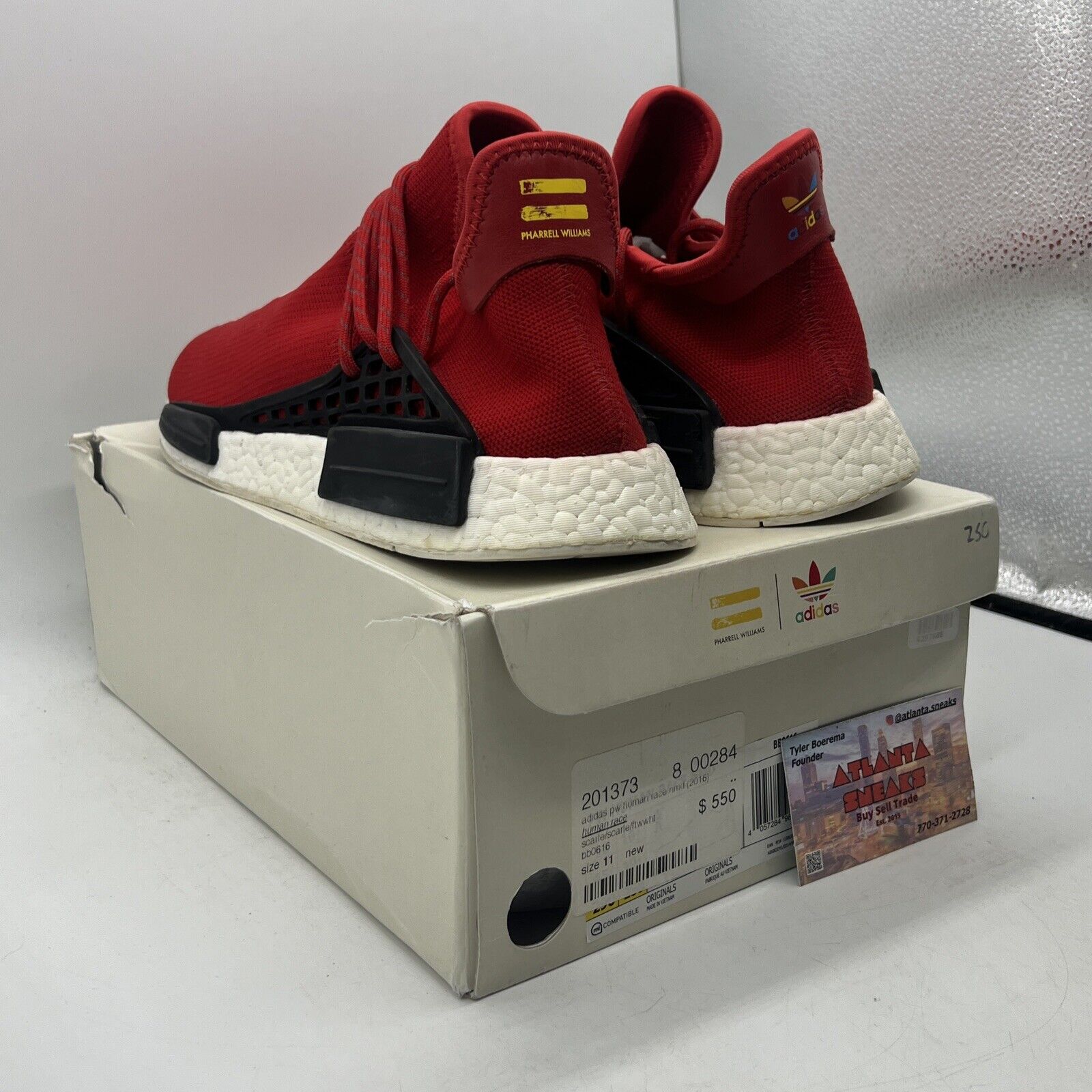 Size 11 - adidas Pharrell x NMD Human Race Red White Black (BB0616)