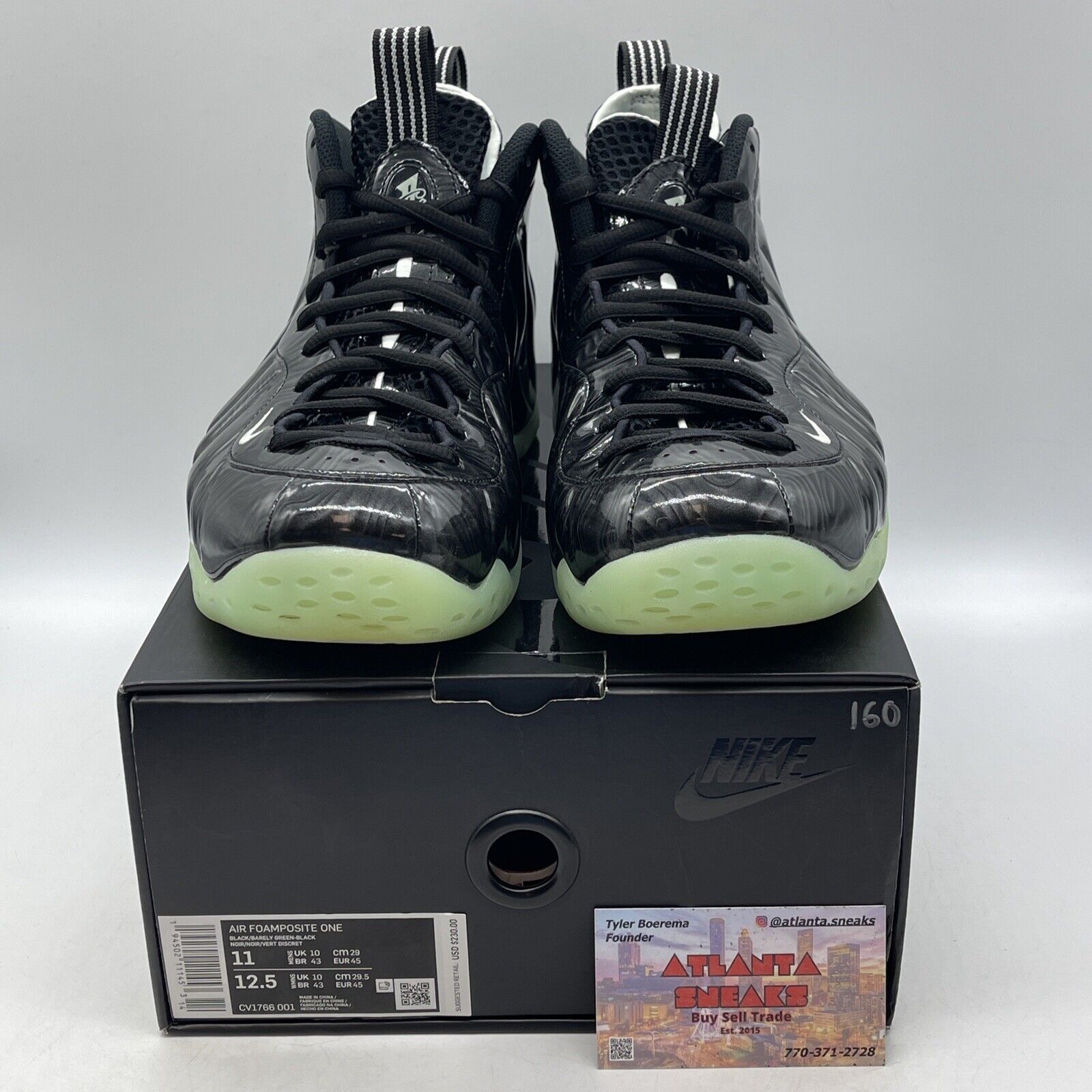 Size 11 - Nike Air Foamposite One All-Star 2021 Green Black Leather (CV1766-001)