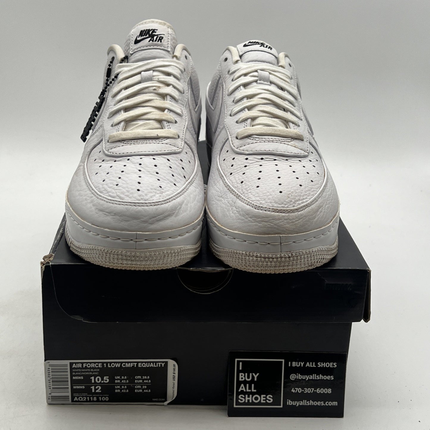 Size 10.5 - Nike Air Force 1 CMFT Low Equality (AQ2118-100)