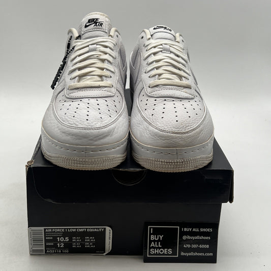 Size 10.5 - Nike Air Force 1 CMFT Low Equality (AQ2118-100)