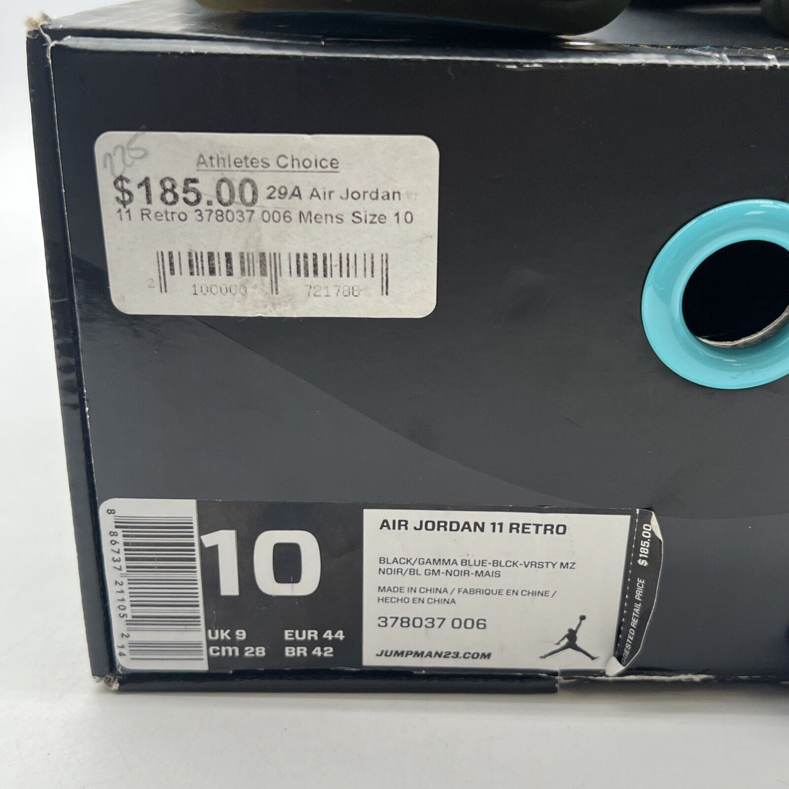 Size 10 - Air Jordan 11 Retro High Gamma Blue (378037-006)