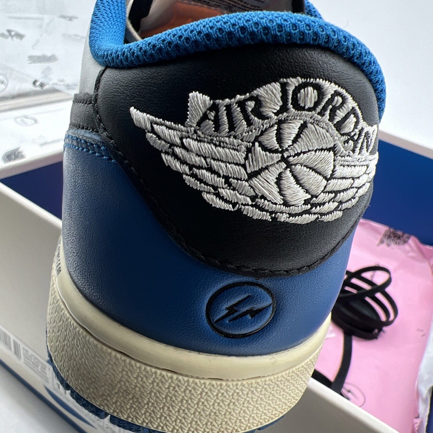 Size 11.5 - Jordan 1 Retro x Fragment DesignXTravis Scott Low Blue (DM7866-140)