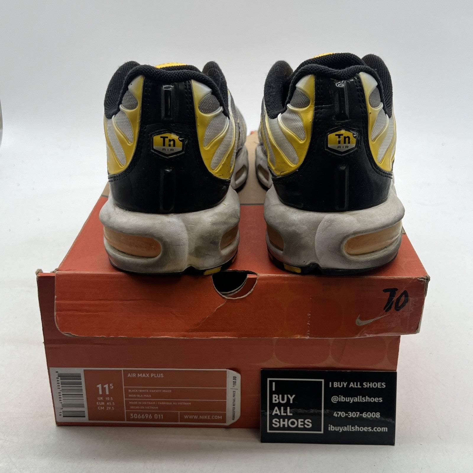 Size 11.5 - Nike Air Max Plus Black (306696-011)