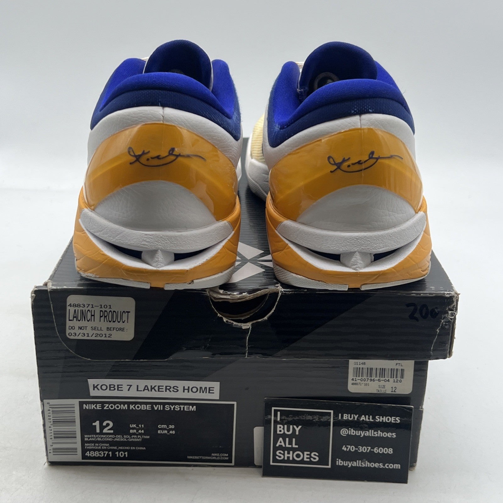 Size 12 - Nike Zoom Kobe 7 System Lakers (488371-101)
