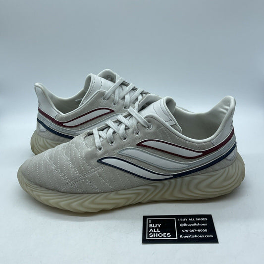 Size 13 - adidas Sobakov White Collegiate Navy Blue Suede Leather (EE5624)