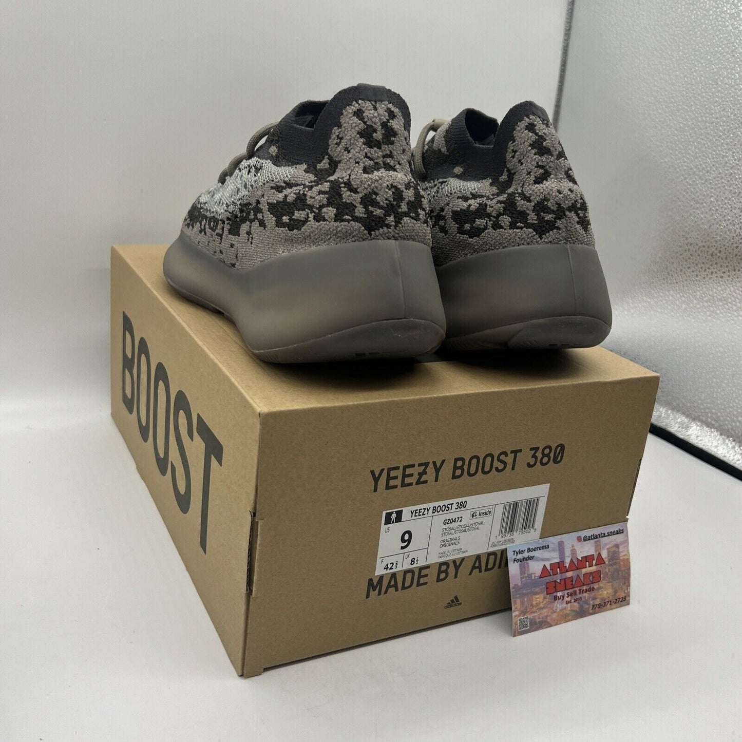 Size 9 - adidas Yeezy Boost 380 Stone Salt Brand New Og All Brown Ds Sneaker