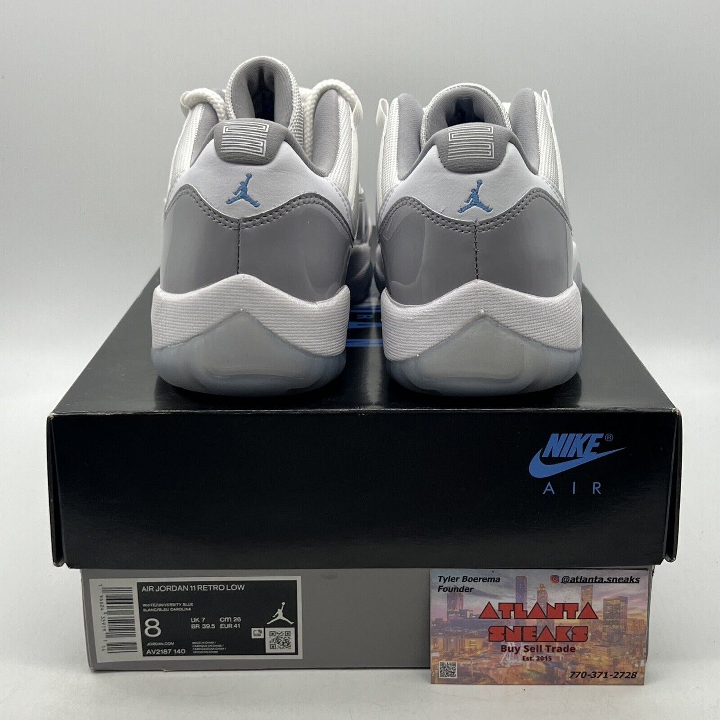 Size 8 - Air Jordan 11 Retro Low Cement Grey Leather White (AV2187-140)