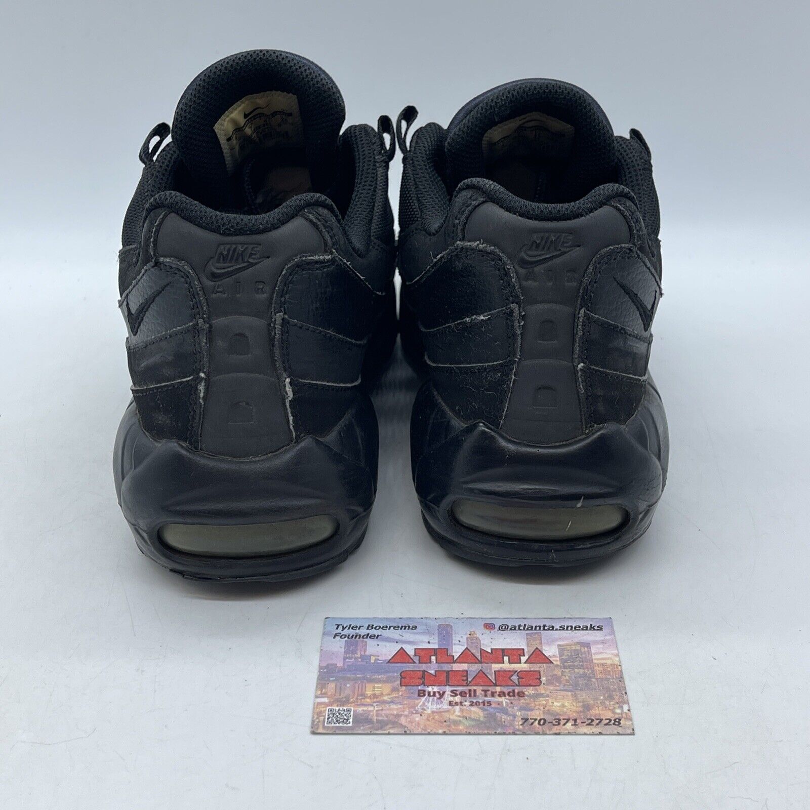 Size 8 - Nike Air Max 95 Triple Black Suede Leather (609048-092)