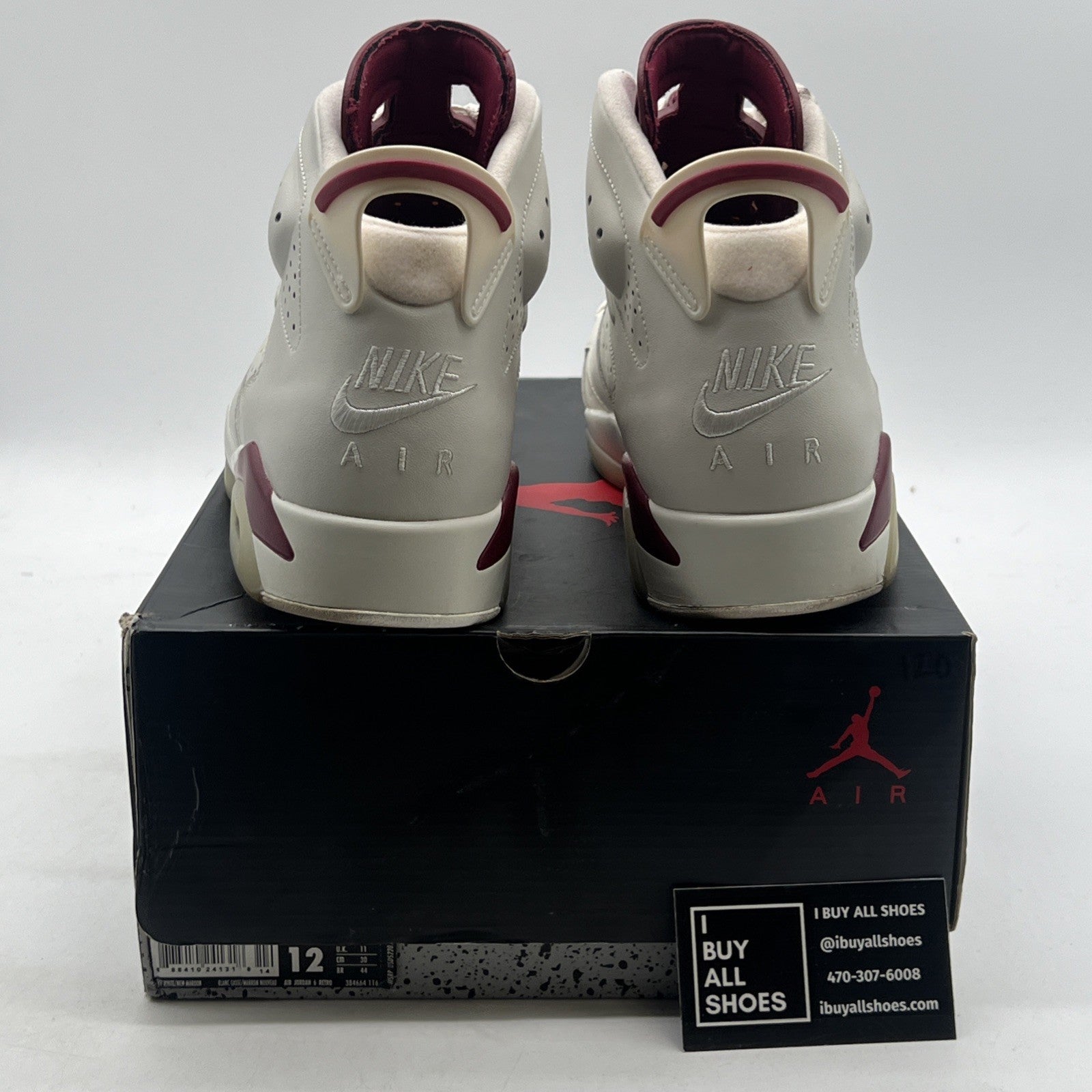 Size 12 - Air Jordan 6 Retro 2015 Maroon (384664-116)
