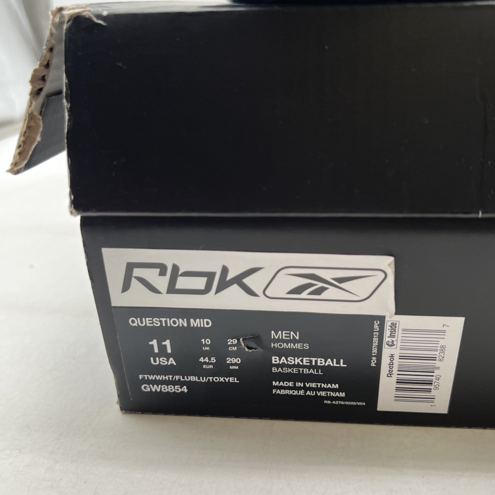 Size 11 - Reebok Question Mid On to the Next (GW8854)