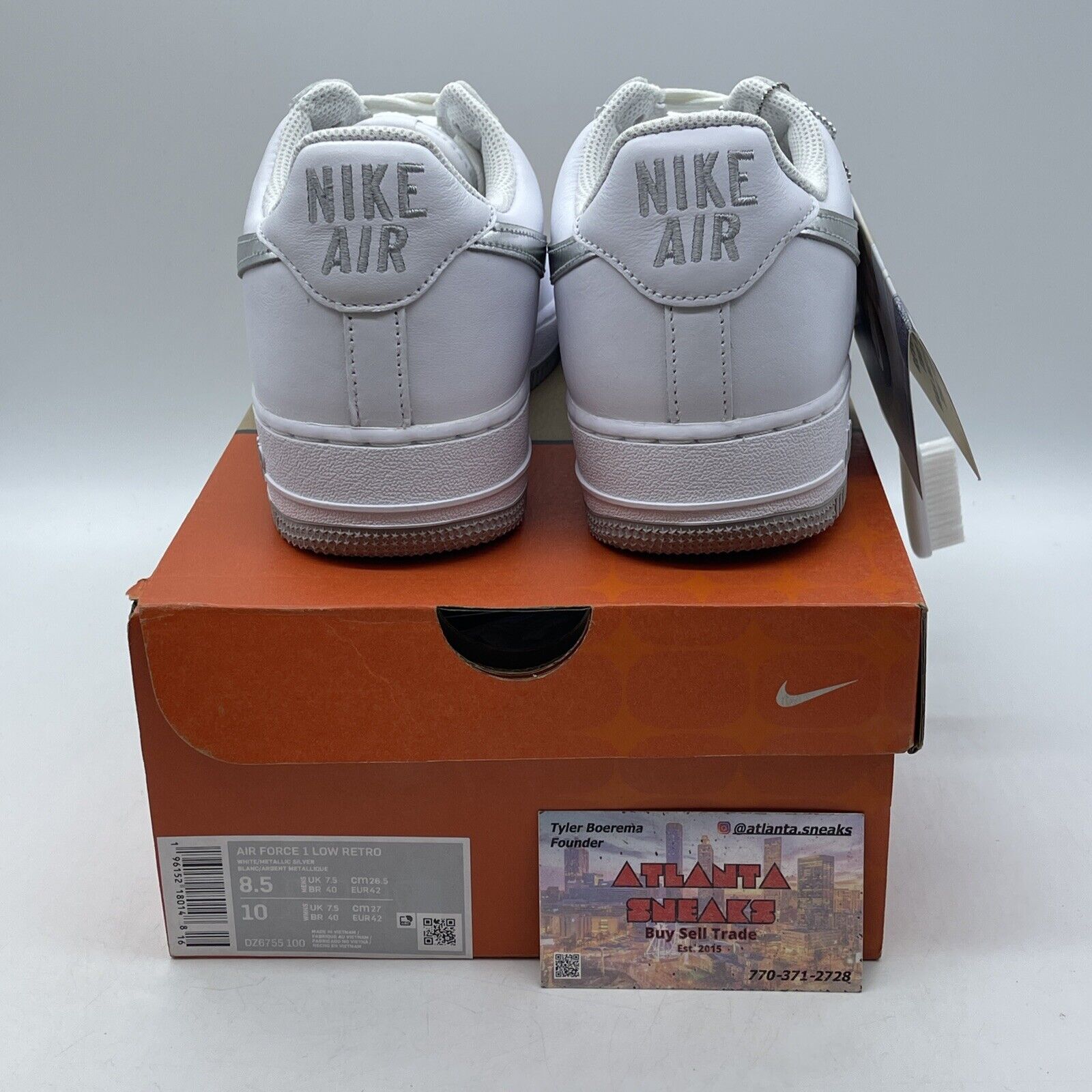 Size 8.5 - Nike Air Force 1 Low Color of the Month - White Silver (DZ6755-100)