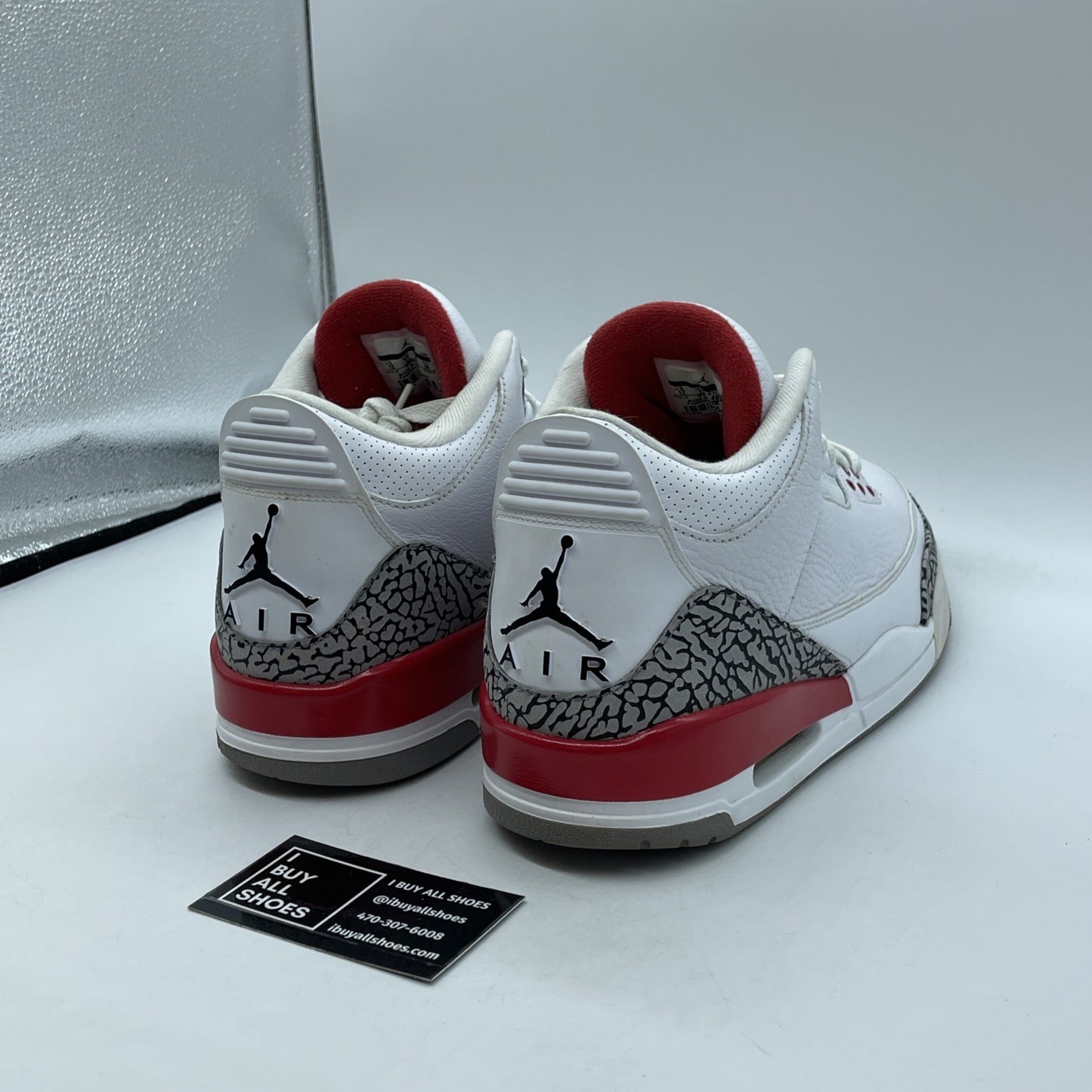 Size 12 - Jordan 3 Retro Hall of Fame 2018 White Grey Suede Leather (136064-116)