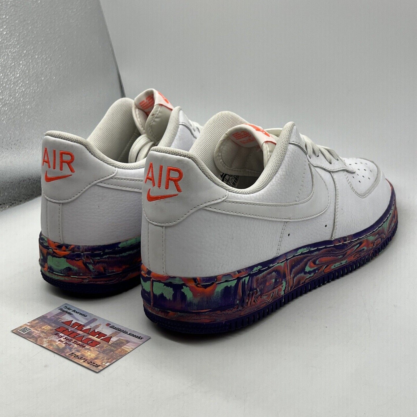 Size 13 - Nike Air Force 1 '07 LV8 Multi-Color Marble White Leather (AJ9507-100)