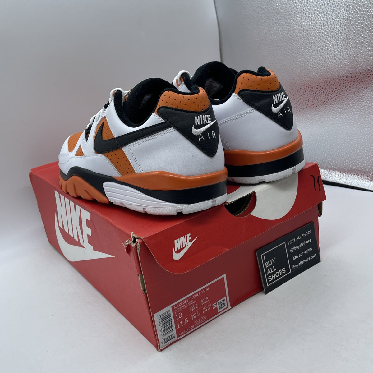 Size 10 - Air Cross Trainer 3 Low Starfish White Orange Leather (FJ4415-100)