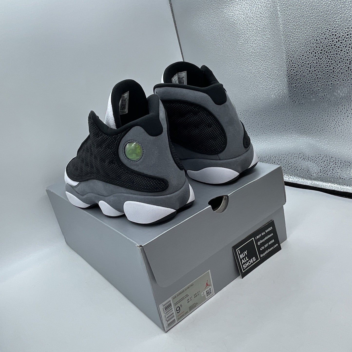 Size 9.5 - Air Jordan 13 Retro Black Flint White Suede Leather (DJ5982-060)