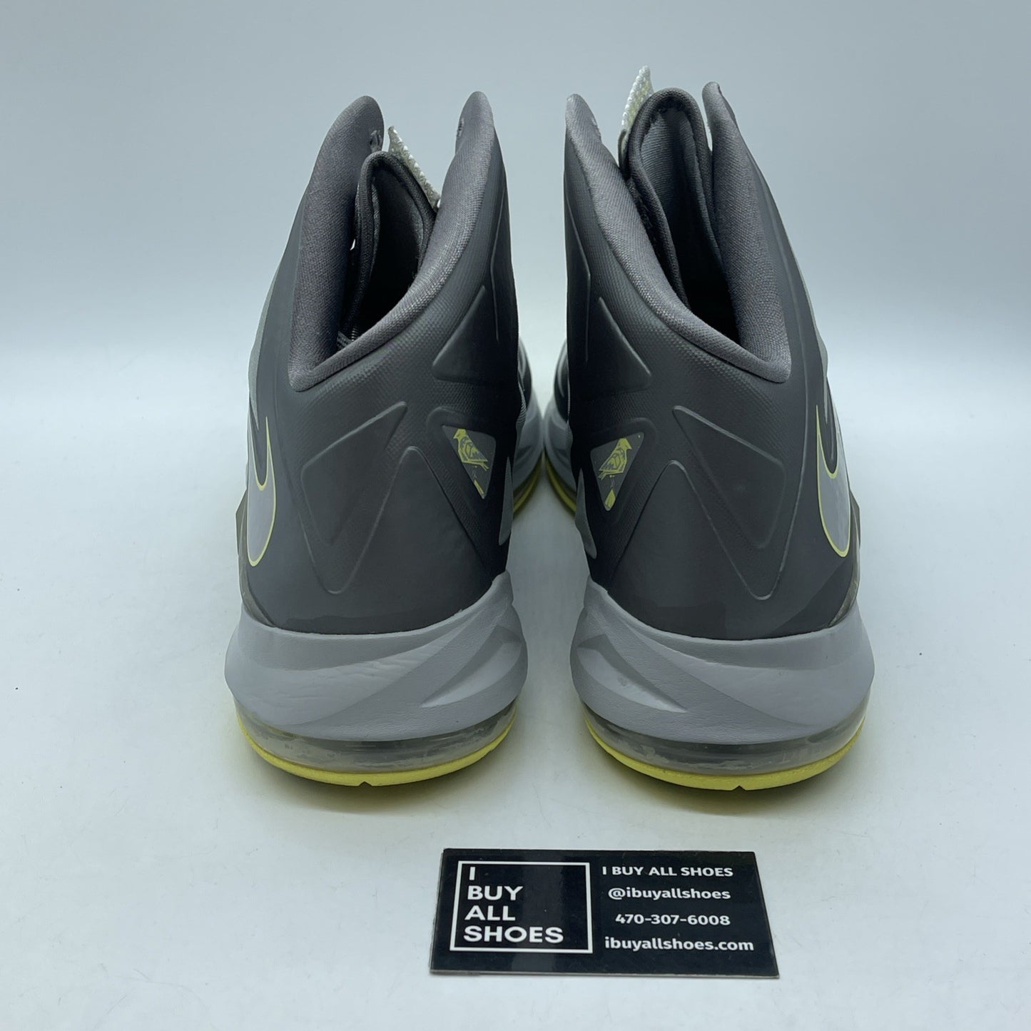 Size 13 - Nike LeBron 10 Yellow Diamond Grey Yellow Leather (541100-007)
