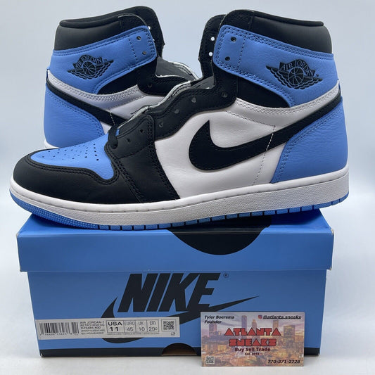 Size 11 - Jordan 1 Retro OG High UNC Toe White Black Blue Leather (DZ5485-400)