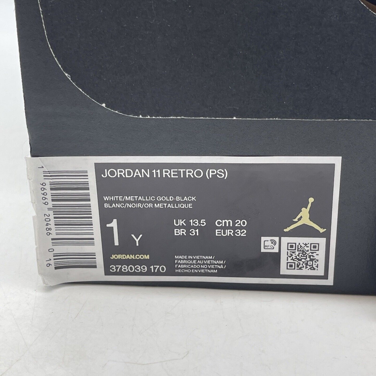 Size 1Y - Air Jordan 11 Retro Gratitude Defining Moments Black (378039-170)