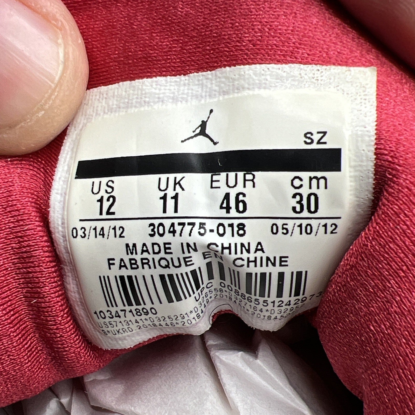 Size 12 - Air Jordan 7 Retro 2012 Raptor (304775-018)