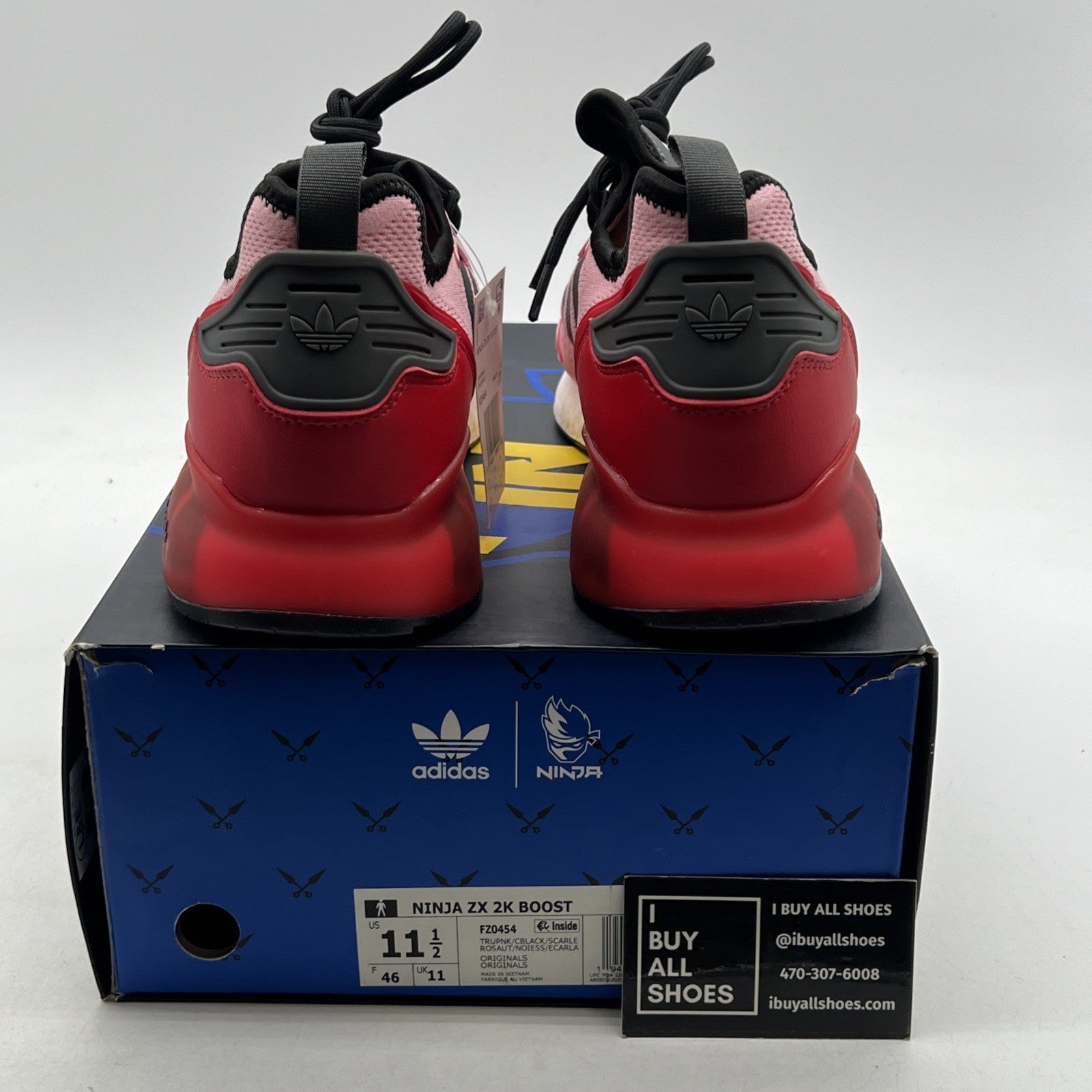 Size 11.5 - Adidas Ninja x ZX 2K Boost Time In - True Pink Scarlet (FZ0454)