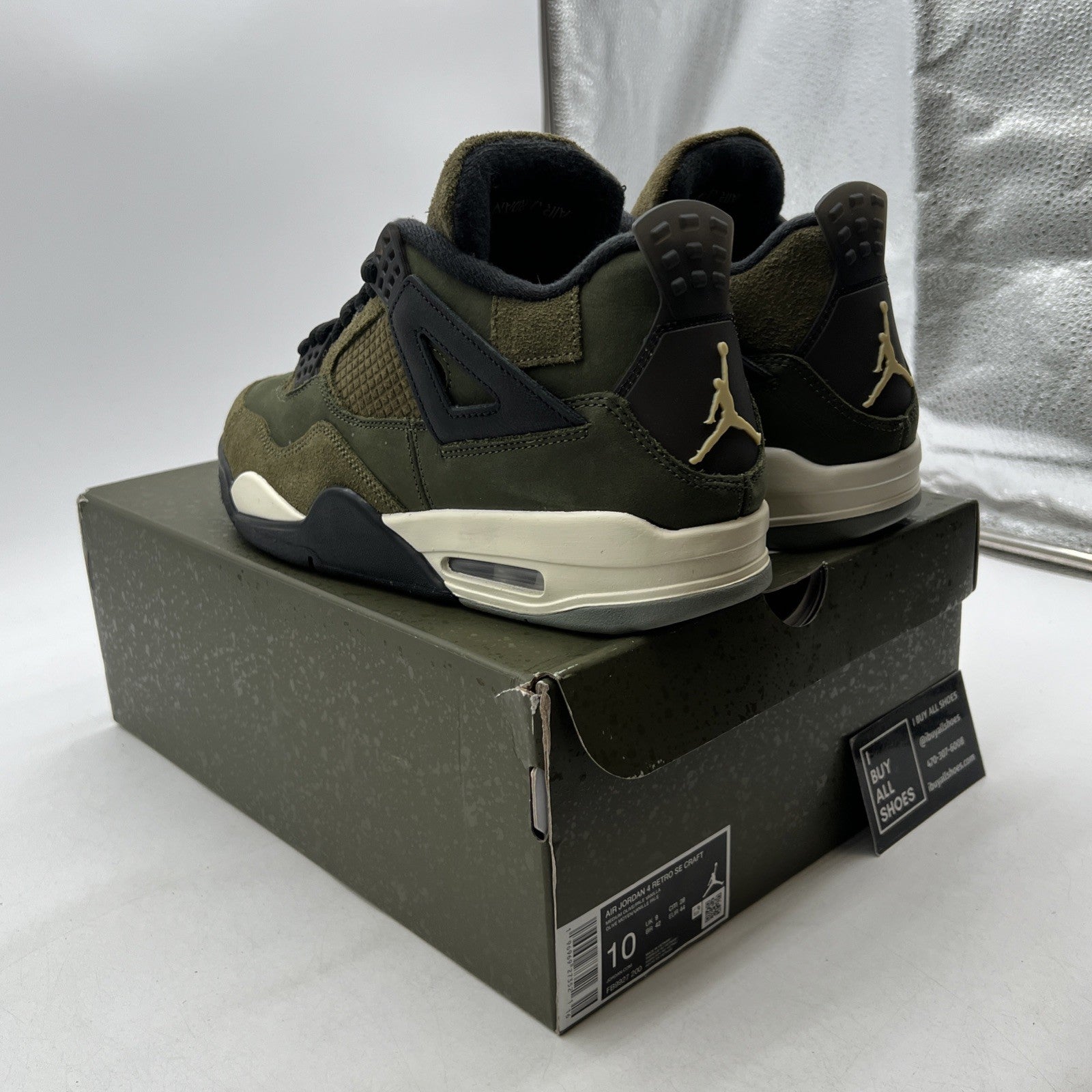 Size 10 - Air Jordan 4 SE Retro Low Craft - Olive (FB9927-200)