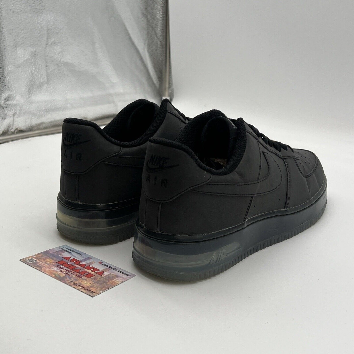 Size 10 - NIKE iD Air Force 1 Low Black w/ Icey By You Men's (574263-983)