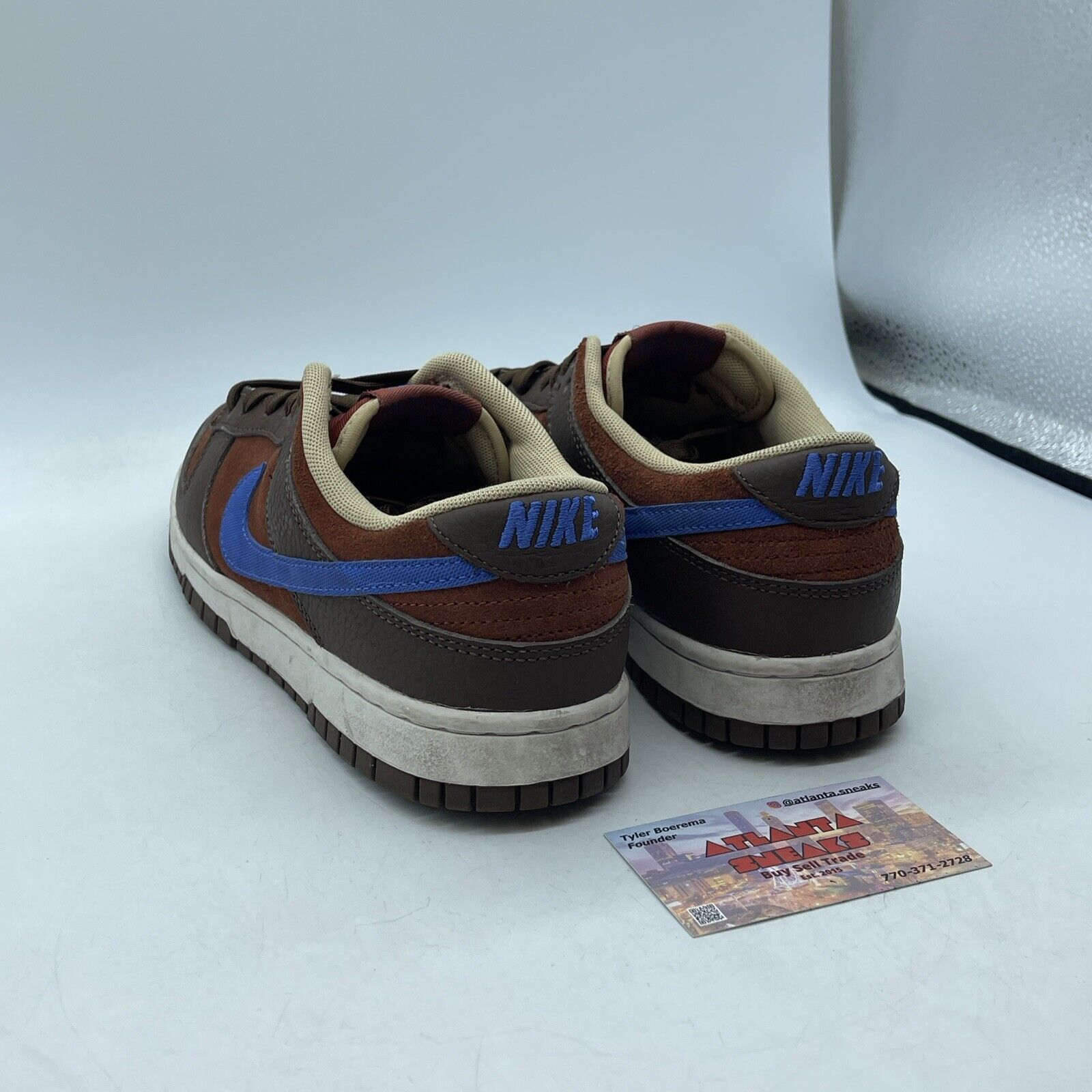 Size 8.5 - Nike Dunk Premium Low Mars Stone Blue Brown Suede Leather -DR9704-200