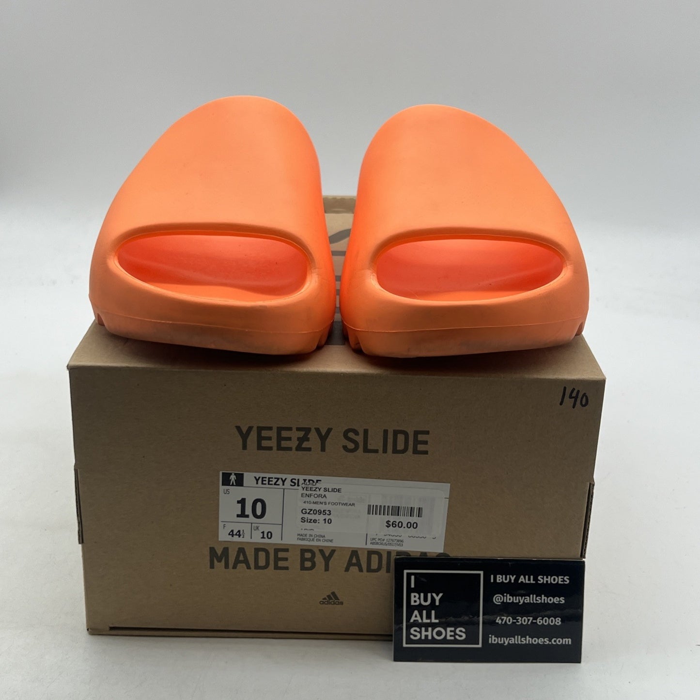 Size 10 - Yeezy Slide “Enflame Orange” (GZ0953)